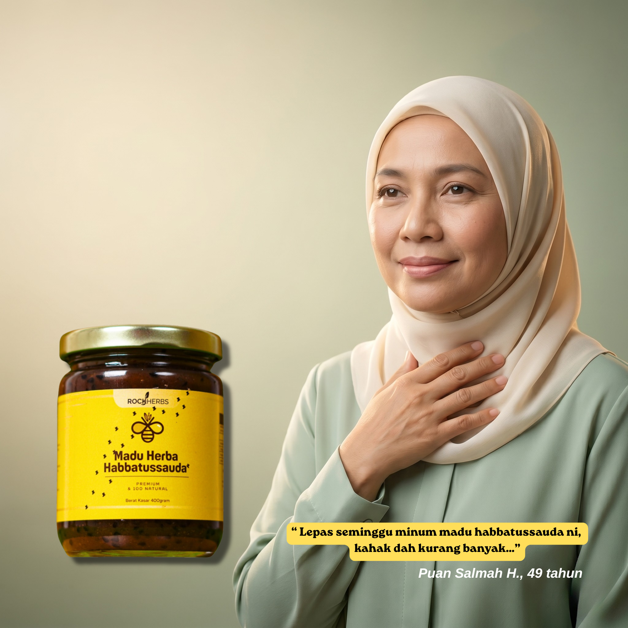 Pakej Beli 2 Botol Free 1 + Sudu Kayu + Kopi Herba Madu Habbatussauda Rockherbs