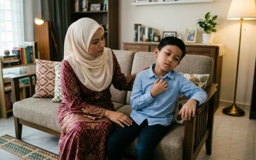 Anak lelah dengan bunyi wheeze